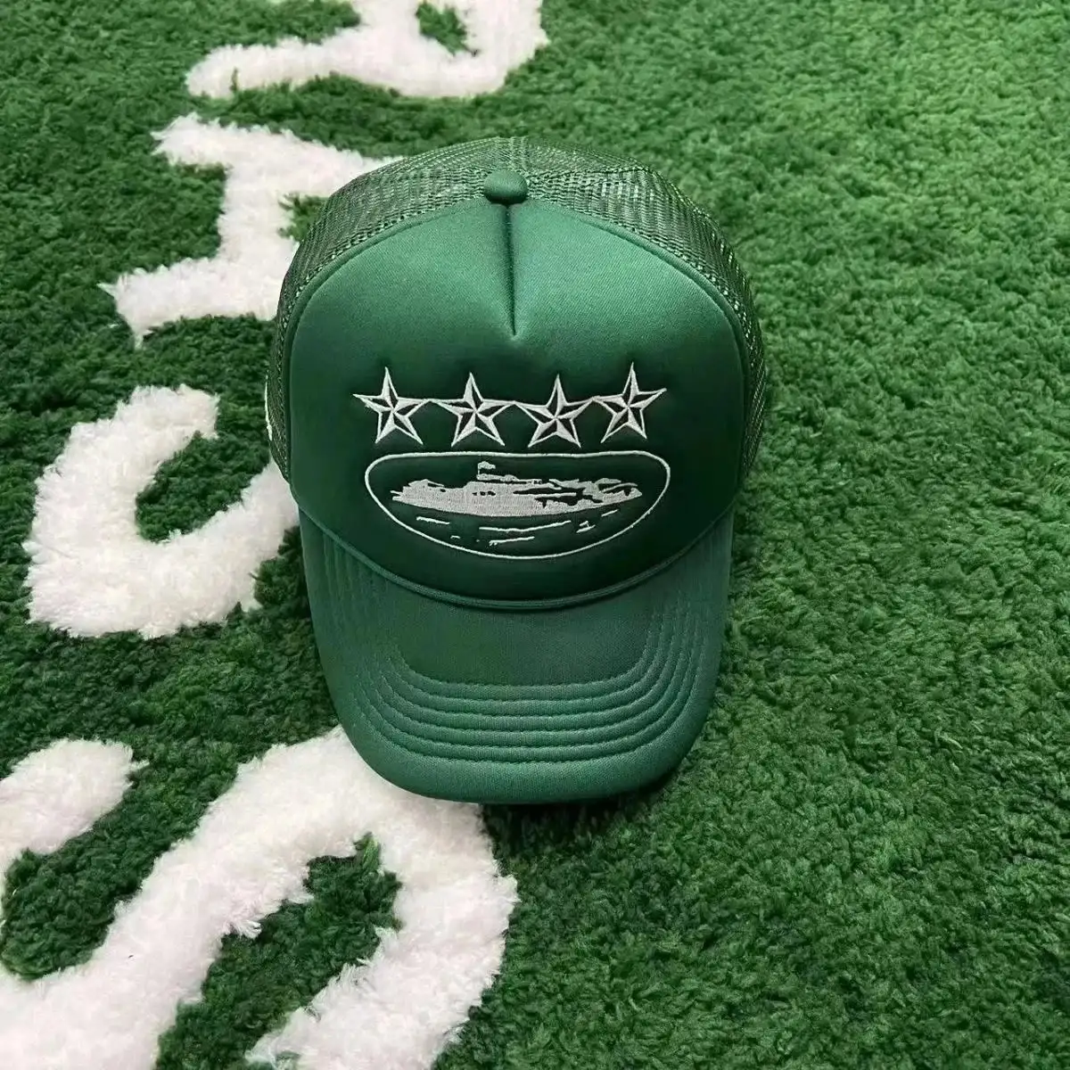 Trapstar Four Stars Boat Trucker Hat, headwear streetwear