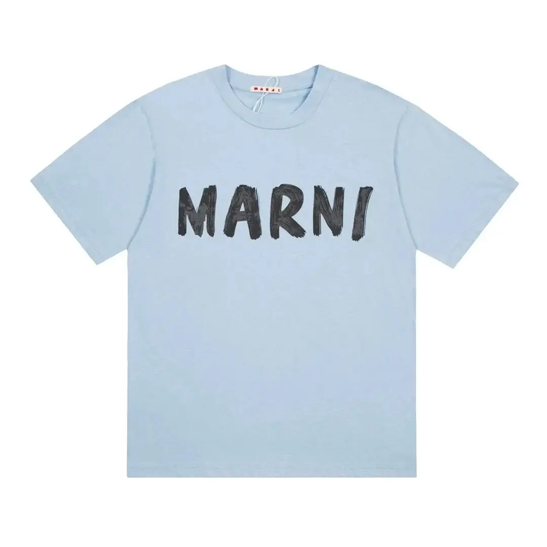Marni White T-Shirt with Orange Logo Print 4