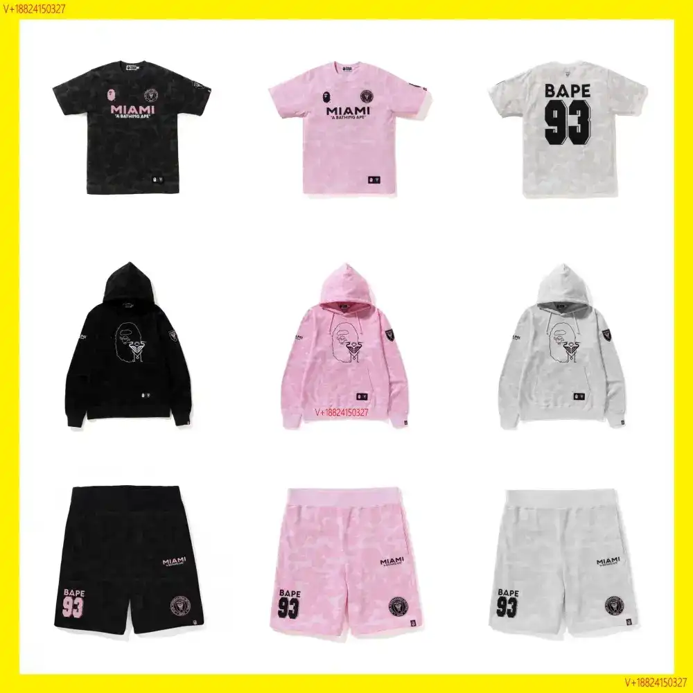 Bape T-shirt tee Jersey shorts set