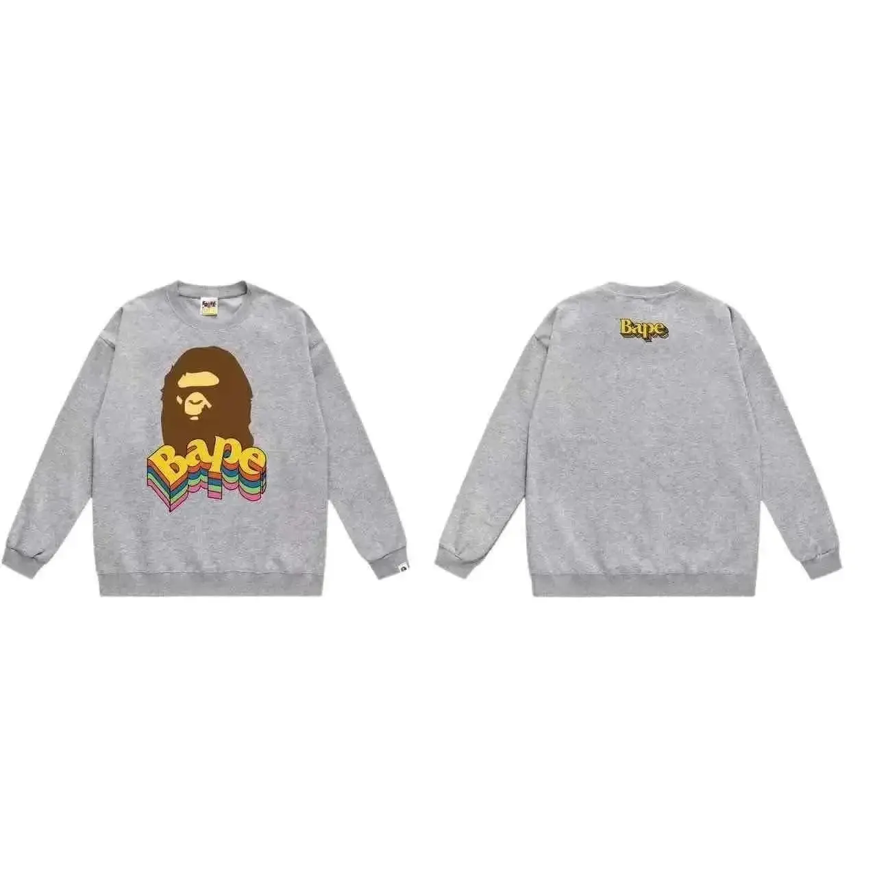 BAPE College Style Round Neck Pullover Sweatshirt 4